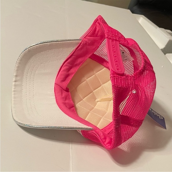 NWT Claire’s Baseball Cap Pink Glossy - Picture 2 of 4